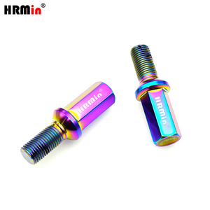 Hrmin कस्टम रंग टाइटेनियम स्क्रू व्हील बोल्ट M14 * 1.5 मिमी विस्तारित हेड ग्रा5 टाइटेनियम मिश्र धातु Ti-6Al-4V बॉल सीट स्थिति नई - Product Image 2