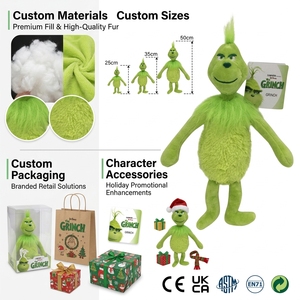 Peluche del <span class=keywords><strong>Grinch</strong></span> Verde OEM ODM, Juguete de Peluche Personalizado, Regalo Navideño, Certificado CE, Muñeco de Personaje de Película - Product Image 4