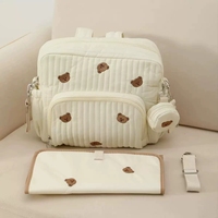 Sac à dos imperméable personnalisé pour maman avec matelas à langer, sac à couches matelassé doux, sac à main pour maman