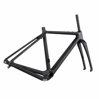 Cadre de vélo de gravier en carbone 700C Design plat avec axe traversant pour l'équitation en gravier