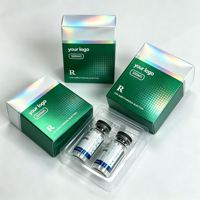 Boîte en papier couleur avec hologramme UV 3D, plateau, étiquette respirante résistante à la chaleur, conception personnalisable gratuite, pelliculage mat, flacon de 3 ml, 5 ml, 10 ml