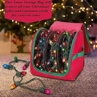 Sac de rangement pliable et étanche pour guirlandes lumineuses de Noël, idéal pour les voyages, avec logo personnalisé, vente en gros
