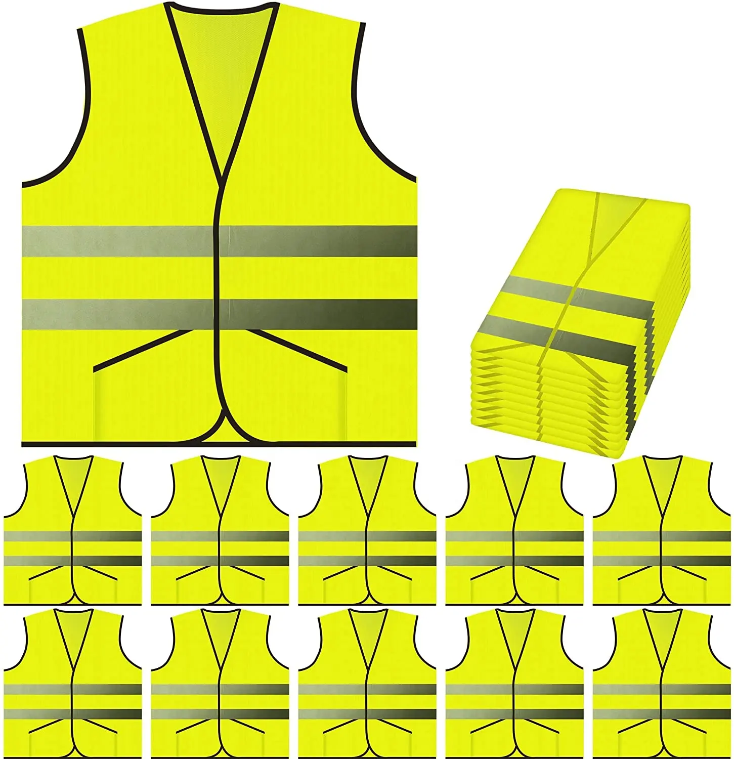 Hi Vis Áo Gi Lê An Toàn Màu Bạc 1 Quần Áo Xây Dựng Áo Gi Lê Xây Dựng Có Khả Năng Hiển Thị Cao Phản Quang Làm Việc Ngoài Trời