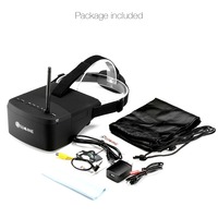 Lunettes FPV Eachine EV800 5.8G 40CH avec écran 5 pouces 800x480, recherche automatique Raceband, moniteur détachable et batterie intégrée