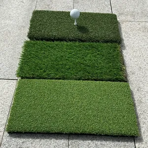 Indoor outdoor 3 in 1 golf che colpisce il tappetino di pratica con una varietà di stili di tappeto erboso