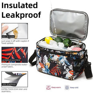 Portátil Grande Capacidade Isolada Lunch Bag Impresso Grosso À Prova D' Água Leakproof Cooler Bag com Ombro Ajustável - Product Image 2