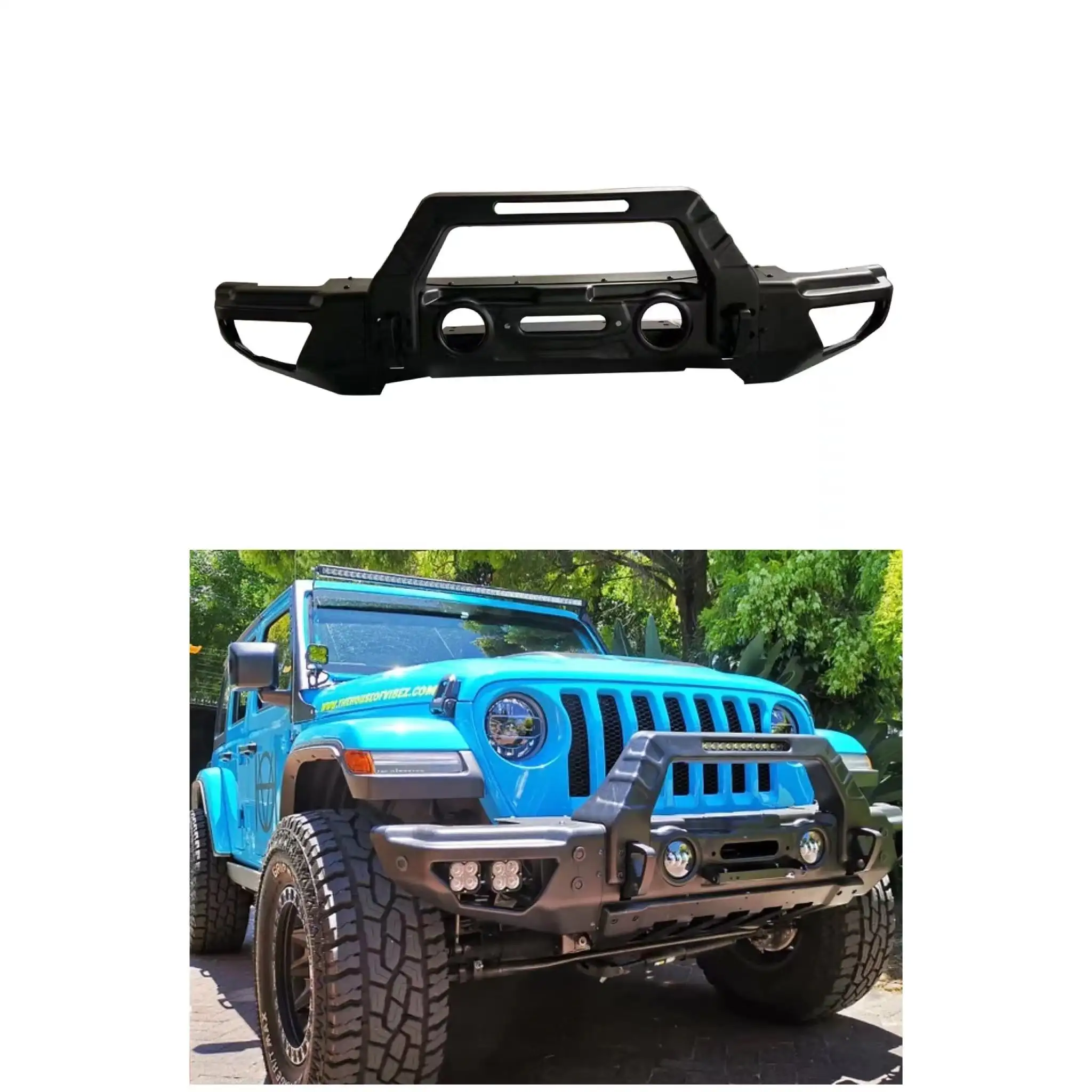 Nhà Máy bán hàng Jeep Wrangler JL phụ kiện 2018 + Bumper Para ô tô đen Wrangler Bumper