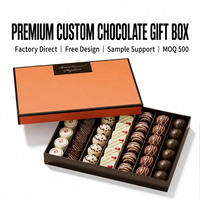 Boîte cadeau de luxe personnalisée pour chocolats avec séparateurs, emballage rigide en papier pour truffes et coffrets de bonbons haut de gamme