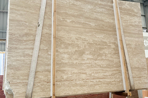 Chất lượng cao tự nhiên màu be travertine gạch thiết kế hiện đại màu be phiến đá cẩm thạch cho tường và sàn trang trí bề mặt đánh bóng - Product Image 4