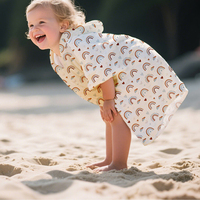 Peignoir pour enfants en microfibre imprimé dessin animé carré absorbant Kid Beach Hooded Towel Printed Technique