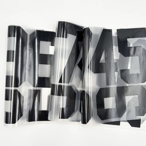 Numéros de maillot de basket-ball, de football et de soccer personnalisés prêts à être expédiés, impression à l'écran <span class=keywords><strong>couleur</strong></span> unie, numéros thermocollants pour maillots - Product Image 1