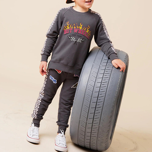 Conjunto Deportivo de Algodón y Bambú para Niños, Trajes Deportivos Orgánicos para Niños, Conjuntos de Sudadera Personalizados de Felpa, Conjuntos de Ropa Sostenible para Niños - Product Image 3