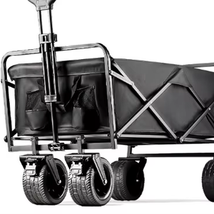 Carrito Plegable Resistente para Exteriores, Playa, Camping, con Mango Ajustable y 4 Ruedas para Picnic y Jardín - Product Image 1