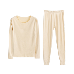 Ensemble de lingerie <span class=keywords><strong>thermique</strong></span> mince mince pour femmes 2 pièces sans couture <span class=keywords><strong>col</strong></span> chaud <span class=keywords><strong>sous</strong></span>-<span class=keywords><strong>v</strong></span>êtements à manches longues - Product Image 2