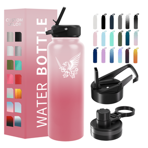 Nova Chegada Térmica 12 18 32 40Oz Garrafa Cor Personalizado Garrafas De Água De Aço Inoxidável Com Palha - Product Image 2