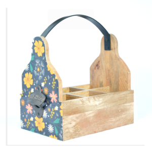Customizable Mango Wood Wine <b>Bottle</b> Holder Serving Caddy New Design Kitchenware Bar Usage Decorative Stand Wine <b>Storage</b> holder - Product Image 1