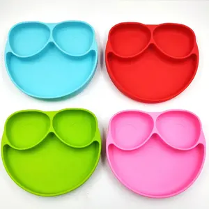 Bebê Anti Derrubamento Anti Fall Bowl Tudo em Um Sub Dividido Complementar Food Plate Bowl Crianças Silicone Sucção Placa