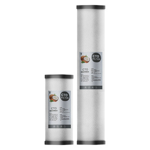 Cartucho de filtro CTO de 10 pulgadas con pre-filtro de carbón comprimido para purificador de agua para toda la casa - Product Image 1