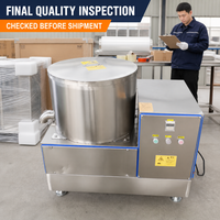Sécheuse centrifuge commerciale pour légumes avec panier amovible pour équipement de transformation alimentaire en restauration