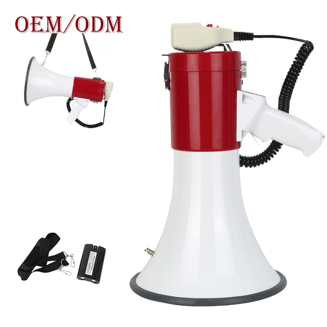 ER-66S Basic 50W Portable High-Power Megaphone Loudspeaker Handheld Rechargeable Horn Built-in Siren Recording Alarm Party