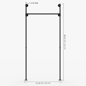 Boutique Porte-vêtements et bijoux mural robuste <span class=keywords><strong>Barre</strong></span> de vêtements suspendue à <span class=keywords><strong>d</strong></span>émontage peu encombrante pour <span class=keywords><strong>cuisine</strong></span> salle de bain - Product Image 4