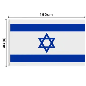 Israel Nationale Vlag Hand Gehouden Wapperende Vlag Met Plastic Porie