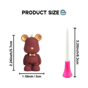 Pendentif Cool Bear Passen 83MM, boule en plastique, TEE, croix, accessoires de golf transfrontaliers, tees pour balles de golf, anti-perte, emballés individuellement - Product Image 2