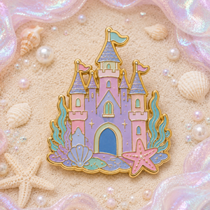 Pin de solapa de metal de alta calidad al por mayor, personalizado, con diseño de sirena, insignia de recuerdo de cuento marino, premio de fantasía de ensueño para niños - Product Image 2