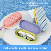 Étui de rangement pour lunettes de natation en silicone JW-YY15, anti-rayures, résistant aux chutes, respirant, pour la plongée adulte