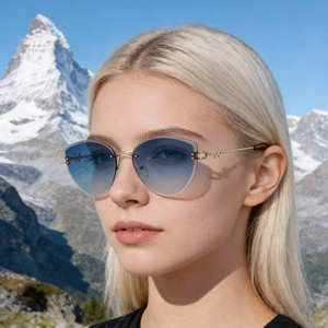 Ks-3946 แว่นกันแดดทรงแคทอายผู้หญิงกรอบใหญ่พลาสติกโลหะป้องกันรังสียูวี 400 แว่นกันแดดแฟชั่นกลางแจ้ง - Product Image 5