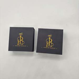 Custom LOGO Cardboard Paper Jewelry <b>Boxes</b> Necklace Packaging Box Jewelry Magnetic Box with Foam - Product Image 3