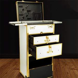 Boîte à outils valise coiffeur barbier boîte de rangement <span class=keywords><strong>coiffure</strong></span> grande capacité bagages avec tiroir étui personnalisé mode personnalisée - Product Image 4