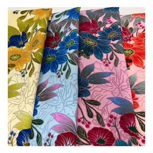 Indonesia Como Crepe plain spandex Moss Crepe Fabric Printed textile For Dress