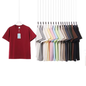 T-shirt Uomo <span class=keywords><strong>Tech</strong></span> a Maniche Corte Stile Americano di Tendenza, 240g, Tinta Unita, in Sorona, Vestibilità Ampia Vintage, Antibatterica, Asciugatura Rapida - Product Image 1