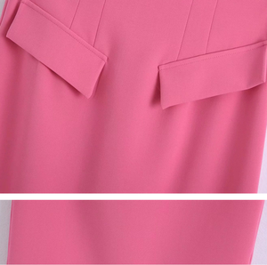 Nouvelle jupe midi moulante rose élégante pour femme, style OL coréen, collection printemps-été-automne, idéale pour le bureau - Product Image 3