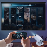 Wifi portátil 6 BT 4K 1080P compatible con Mini película 270 ° soporte ajustable proyector de cine en casa al aire libre para teléfono TV Stick Laptop