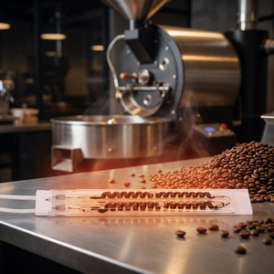 Elemento Calefactor Infrarrojo de Fibra de Carbono Transparente de Doble Tubo de 220 mm y 1000 W para Tostador de Café - Product Image 1