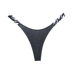Tanga de Algodón Puro para Mujer, Estilo Europeo Americano, Cintura Alta, Estampado de Cebra y Leopardo, con Tirantes Laterales, Cómodas Bragas - Product Image 5
