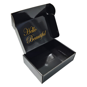 Custom Children's Clothing Candle Skin Care Hair Rose Floral Corrugated Kraft Waterproof Mailer Black Shipping Carton Mailer Box