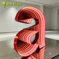 XDSIGN Enseigne LED Halloween personnalisable rapide, lettres 3D en acrylique semi-transparent, étanche, pour décoration automobile et publicité
