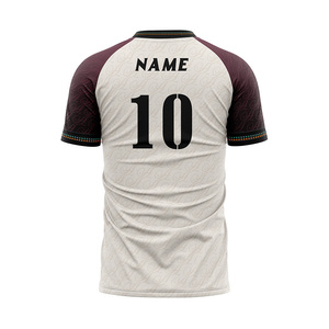 Camiseta de Fútbol para Hombre, Diseño Único, Rendimiento Excepcional, Estilo Deportivo, Cuello en V Profundo, Color Granate, Manga Corta - Product Image 2
