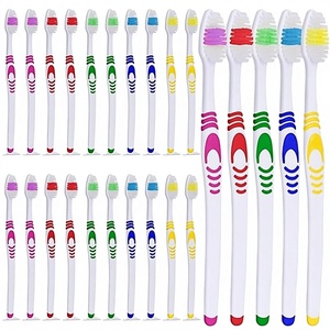 Brosse à dents manuelle jetable classique pour adulte, à poils moyens, avec nettoyeur de langue, pour usage domestique, format voyage, marque privée, soins bucco-dentaires - Product Image 2