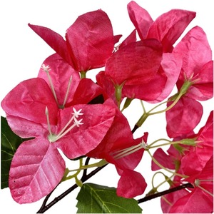 <span class=keywords><strong>Fleurs</strong></span> artificielles de glycine réalistes, 1 pièce, rose vif et violet avec feuilles vertes, pour décoration intérieure et extérieure, mariages, fêtes, maison - Product Image 2