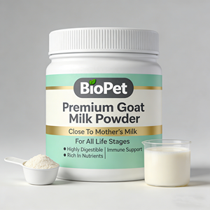 Leche de Cabra en Polvo para Mascotas, Grado Humano, Sin OMG, Promueve la Salud Intestinal, el Crecimiento, el Desarrollo y la Recuperación Postoperatoria en Mascotas Mayores - Product Image 1