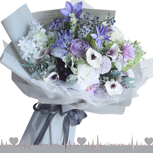 Acceptation des motifs de battements de cœur personnalisés, nouveau design, papier d'emballage pour fleurs en plastique imperméable, fournitures pour fleuristes - Product Image 6