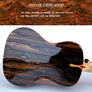 Ukulele ARS-30-C con Corpo in Ziricote, Binding in Abalone, Tastiera Sintetica, Finitura Lucida, Corde D'Addario, Fornitura B2B all'Ingrosso - Product Image 4