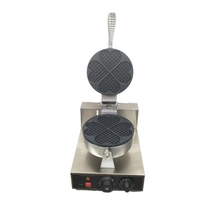 Commercial Electric <b>Waffle</b> <b>Maker</b> FQ-204 Four Heart Mold Hinged Door Bakery Equipment - Product Image 5