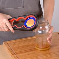 Ouvre-bocal multifonction antidérapant à prise facile, ouvre-bouteille pour économiser l'effort, gadget de cuisine pour bouchons à vis