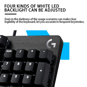 Teclado Mecánico para Juegos <span class=keywords><strong>Logitech</strong></span> G412 <span class=keywords><strong>TKL</strong></span>/G412 SE, USB, Retroiluminación LED Blanca, 84/104 Teclas, Teclado con Cable para Computadora de Escritorio y Portátil - Product Image 5