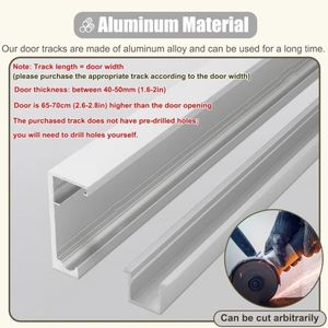Kit de Puerta Corredera Invisible de Aluminio de Alta Resistencia WEKIS, Insonorizada y de Fácil Instalación para Cocinas, Cuartos de Almacenamiento y Oficinas - Product Image 3